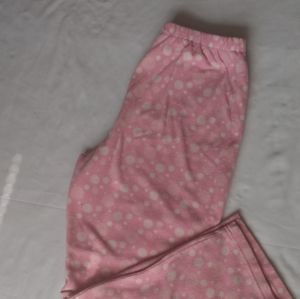 Pink fleece pajama pants
